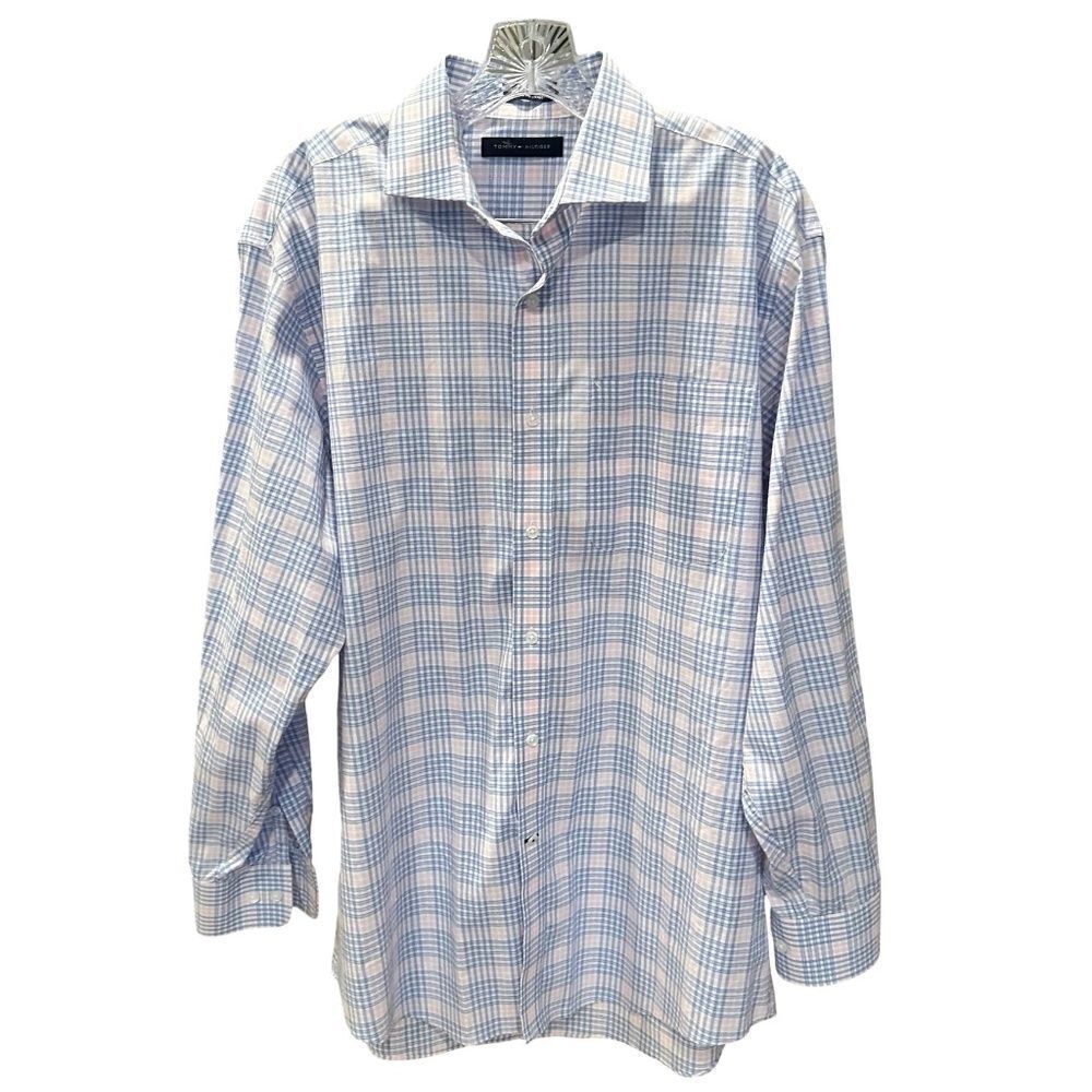 EUC Tommy Hilfiger Regular Fit Long Sleeve Mens Button-Up Shirt 15-15 1/2"x32/33